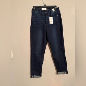 Judy Blue Dark Wash high rise boyfriend jeans cuffed or uncuffed